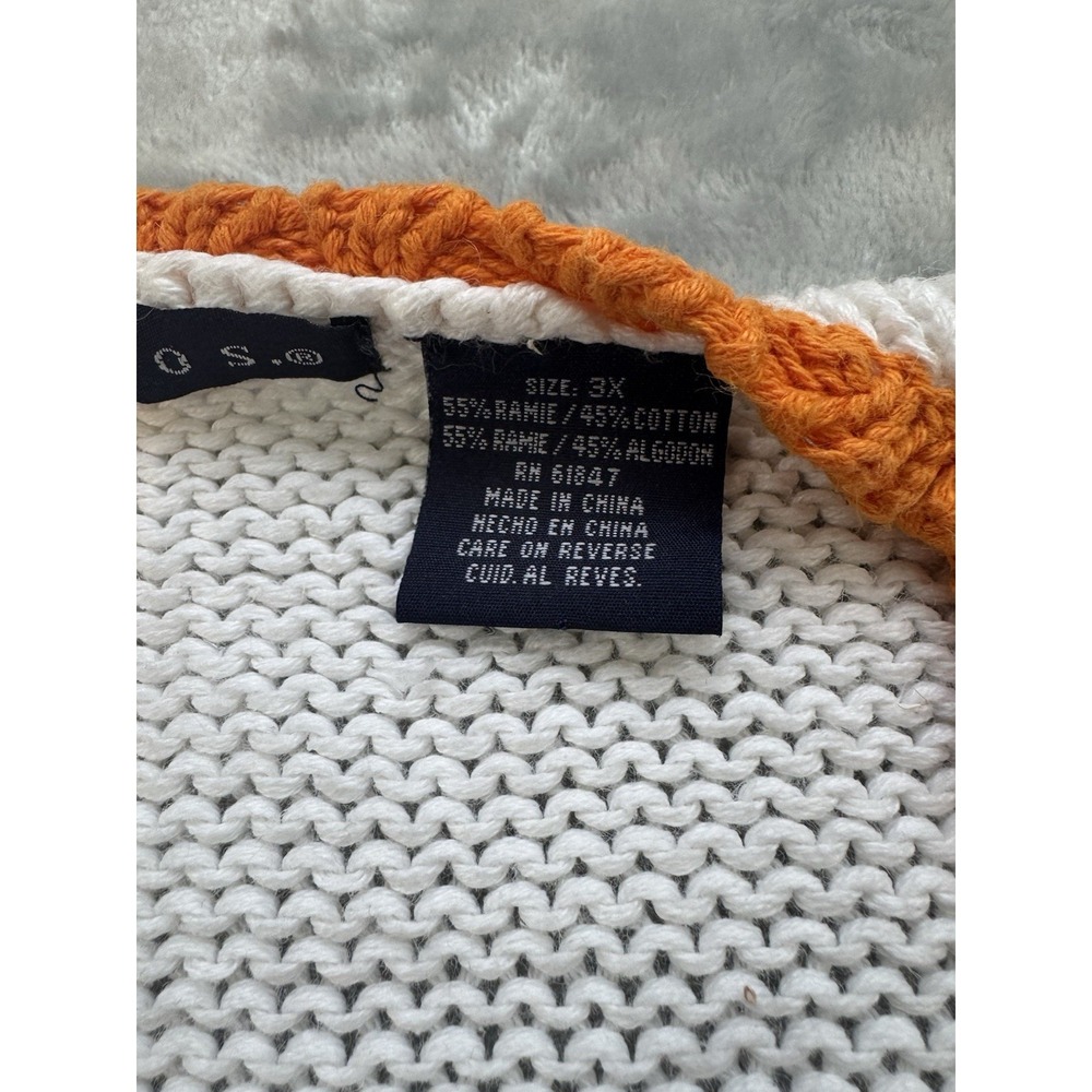 Vintage Birch Bros Vest Tennessee Volunteer Adult 3XL Orange Knit Cardigan - Picture 4 of 9